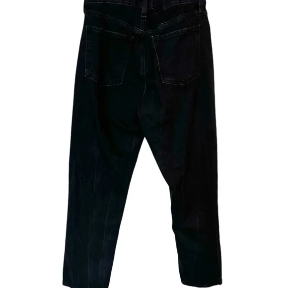 * ❤️OLD NAVY LIGHTLY DISTRESSED  BLACK HIGH-RISE/SLOUCHY STRAIGHT JEANS  6 TALL - Picture 6 of 7